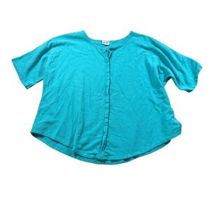 Oh My Gauze! 100% Cotton Aqua Gauze Top Size 3 Coastal Resort Lagenlook